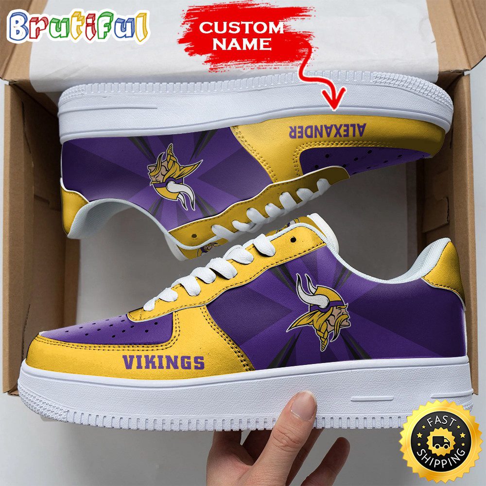 Custom NFL Minnesota Vikings Air Force 1 Shoes Versatile AF1 Series Custom NFL Minnesota Vikings Air Force 1 Shoes Versatile AF1 Series