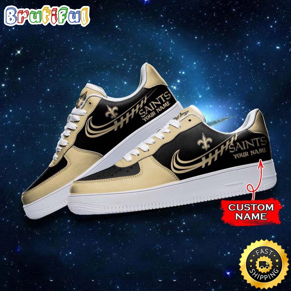Custom NFL New Orleans Saints Air Force 1 Shoes Sneaker Football Shoes For Sport Fans Custom NFL New Orleans Saints Air Force 1 Shoes Sneaker Football Shoes For Sport Fans