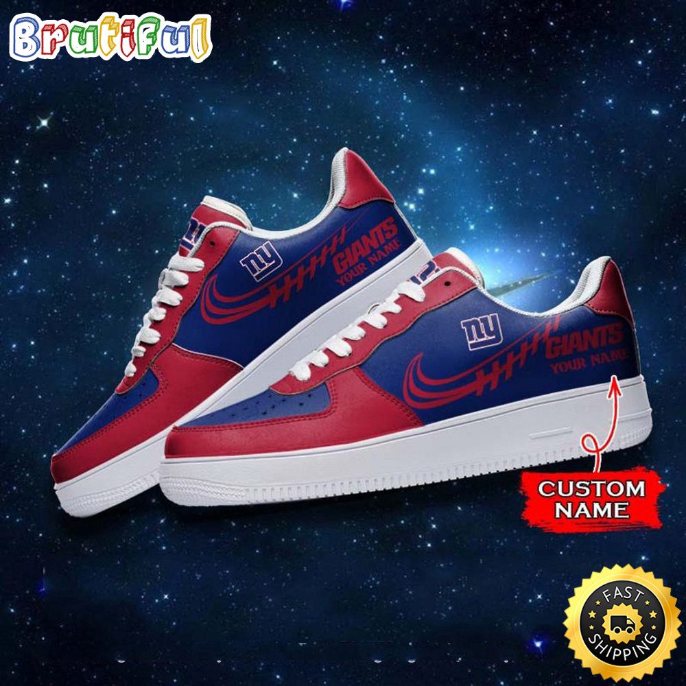 Custom NFL New York Giants Air Force 1 Shoes Sneaker Football Shoes For Sport Fans Custom NFL New York Giants Air Force 1 Shoes Sneaker Football Shoes For Sport Fans