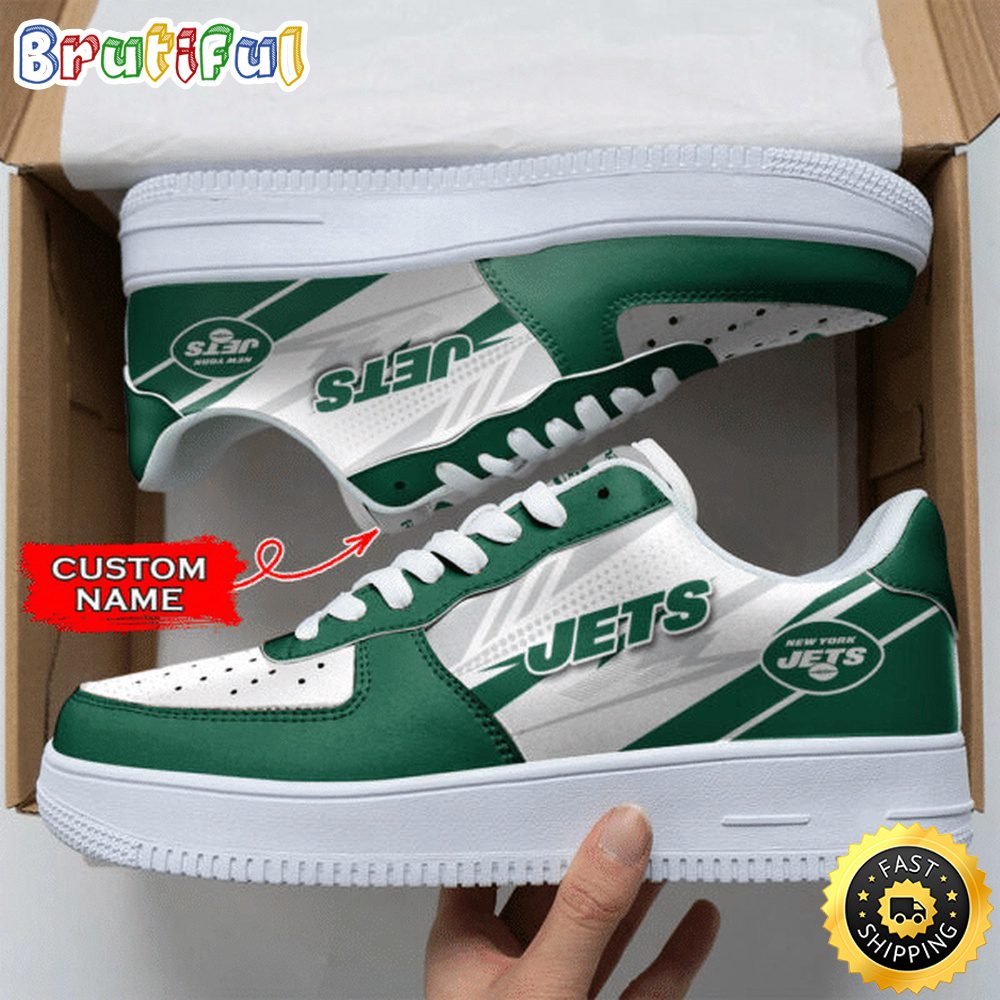 Custom NFL New York Jets Air Force 1 Shoes Sports Sneaker For Fans Custom NFL New York Jets Air Force 1 Shoes Sports Sneaker For Fans