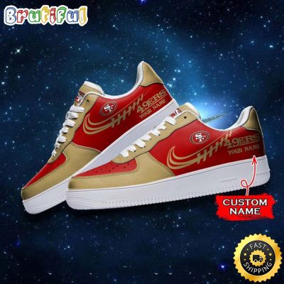 Custom NFL San Francisco 49Ers Air Force 1 Shoes Sneaker Football Shoes For Sport Fans