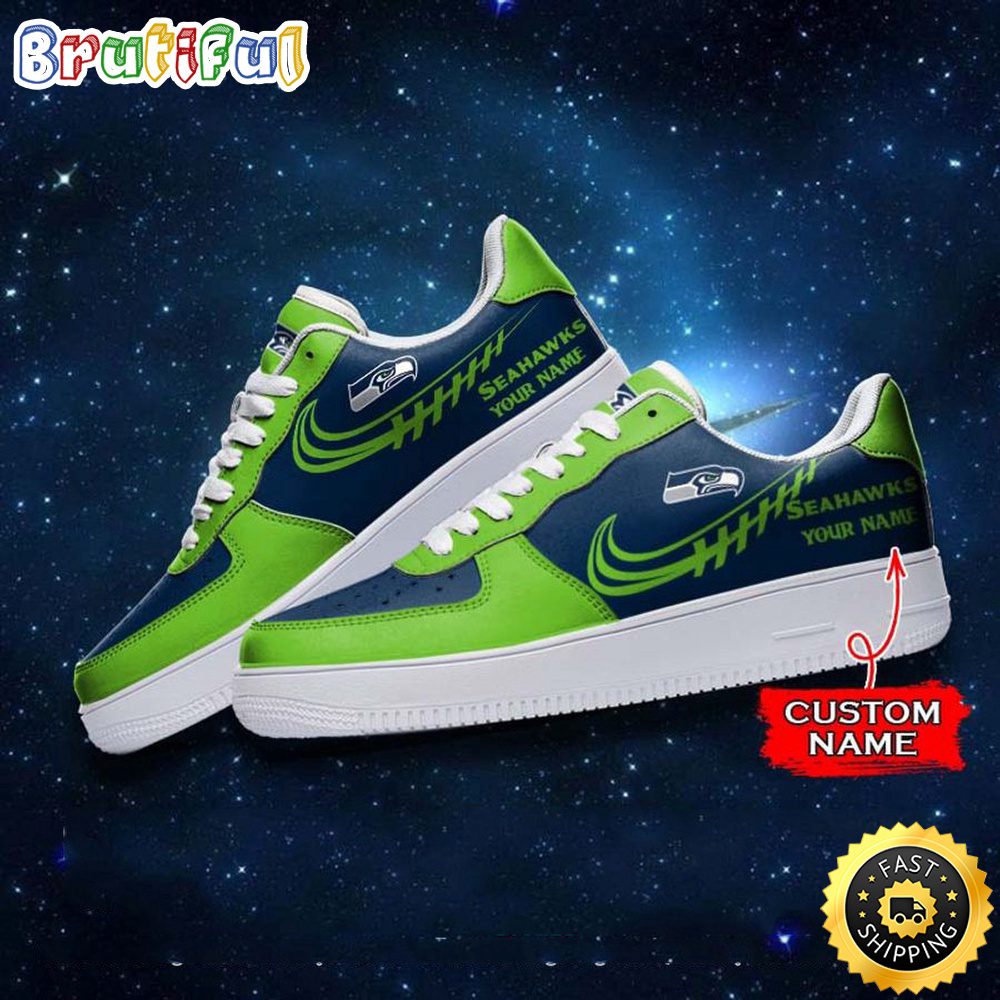 Custom NFL Seattle Seahawks Air Force 1 Shoes Sneaker Football Shoes For Sport Fans Custom NFL Seattle Seahawks Air Force 1 Shoes Sneaker Football Shoes For Sport Fans