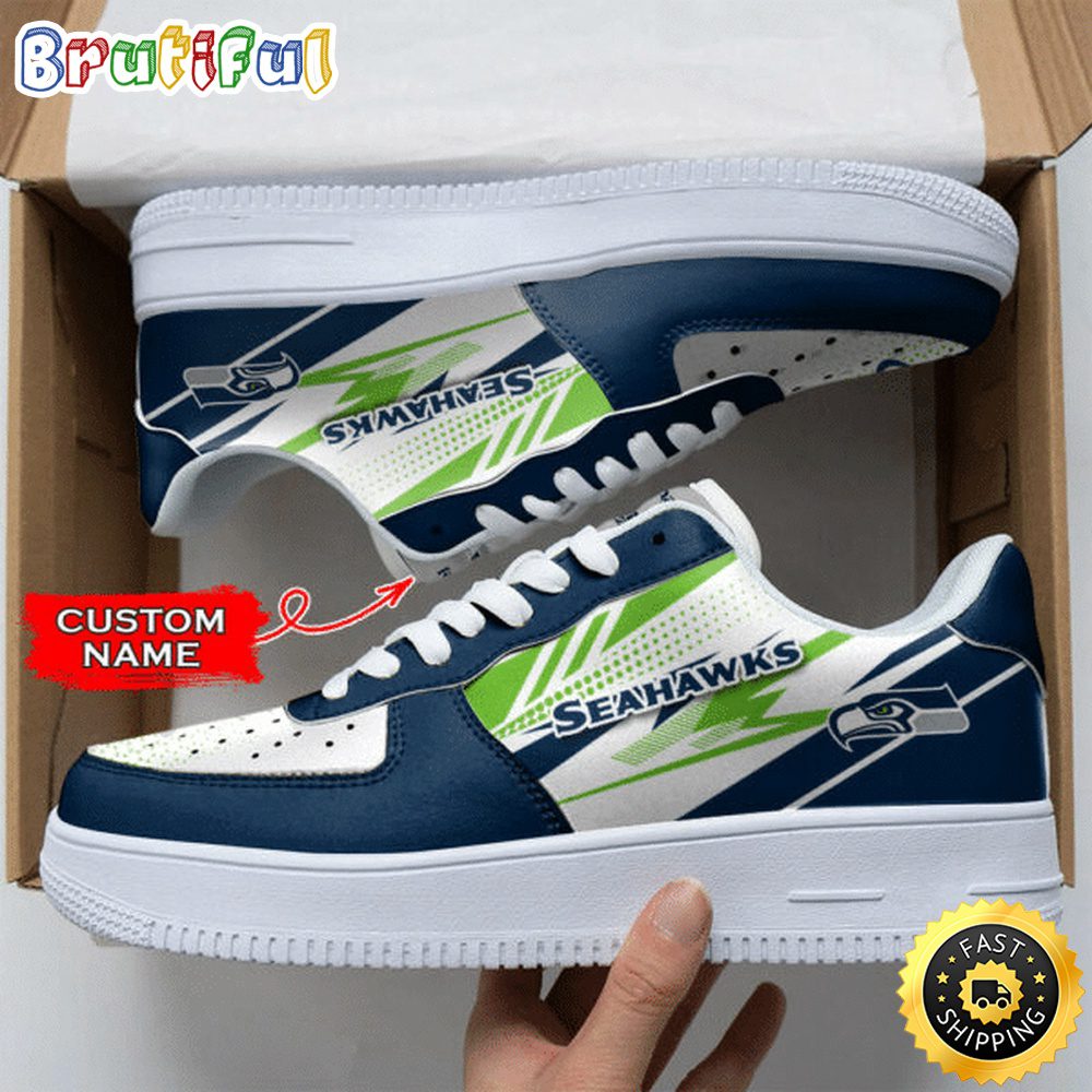 Custom NFL Seattle Seahawks Air Force 1 Shoes Sports Sneaker For Fans Custom NFL Seattle Seahawks Air Force 1 Shoes Sports Sneaker For Fans