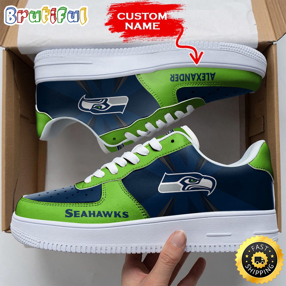 Custom NFL Seattle Seahawks Air Force 1 Shoes Versatile AF1 Series Custom NFL Seattle Seahawks Air Force 1 Shoes Versatile AF1 Series