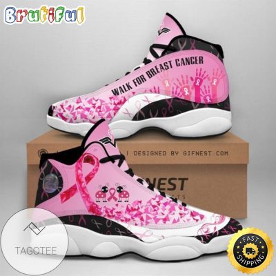 Custom Name Wonder Woman Breast Cancer Awareness Air Jordan 13 Sneaker Shoes