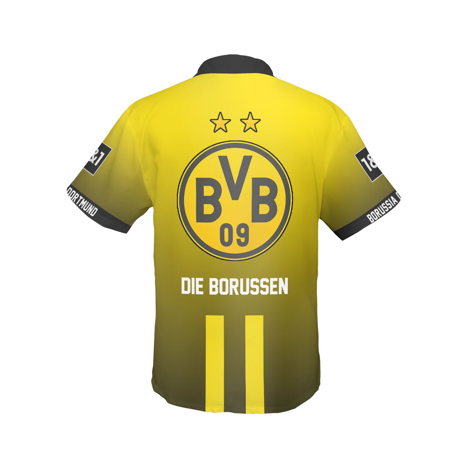 Borussia Dortmund Dark Yellow Die Borussen Hawaiian Shirt Borussia Dortmund Dark Yellow Die Borussen Hawaiian Shirt