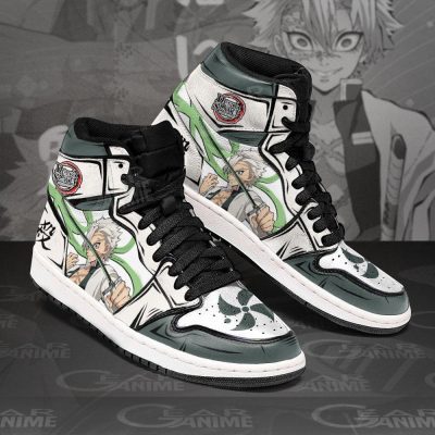 DEMON SLAYER Genya Shinazugawa Green Black Air Jordan 1 High Sneakers