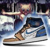 Demon Slayer Inosuke Hashibira Fan Gift Air Jordan 1 High Sneakers Mockup 2.jpeg - demo10
