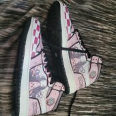 Demon Slayer Nezuko Kamado Air Jordan 1 High Sneakers V1 Mockup 4.jpg - demo10