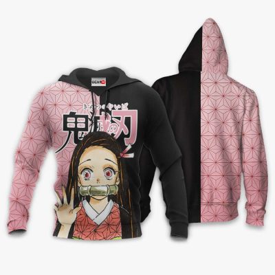 DEMON SLAYER Nezuko Kamado Black Pink Pullover Hoodie