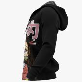 Demon Slayer Nezuko Kamado Black Pink Zip Up Hoodie Mockup 2.jpeg - demo10