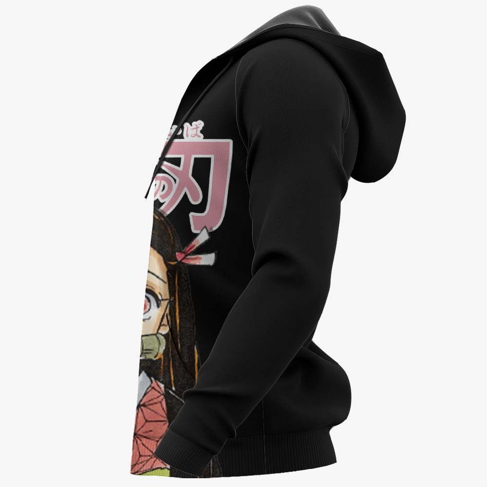 DEMON SLAYER Nezuko Kamado Black Pink Pullover Hoodie DEMON SLAYER Nezuko Kamado Black Pink Pullover Hoodie