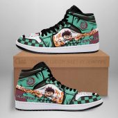 DEMON SLAYER Tanjiro Kamado Sun Breathing Air Jordan 1 High Sneakers