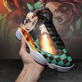 Demon Slayer Tanjiro Kamado Sun Breathing Air Jordan 13 Shoes Mockup 3.jpg - demo10