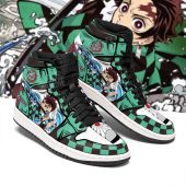 Demon Slayer Tanjiro Kamado Water Breathing Air Jordan 1 High Sneakers Mockup 1.jpg - demo10