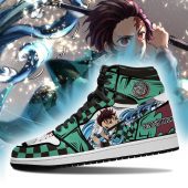 Demon Slayer Tanjiro Kamado Water Breathing Air Jordan 1 High Sneakers Mockup 2.jpg - demo10