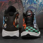 Demon Slayer Tanjiro Kamado Water Sun Breathing Air Jordan 13 Shoes Mockup 2.jpg - demo10
