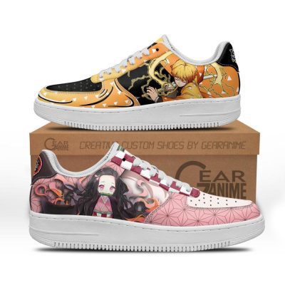 DEMON SLAYER Zenitsu Agatsuma And Nezuko Air Force 1 Shoes