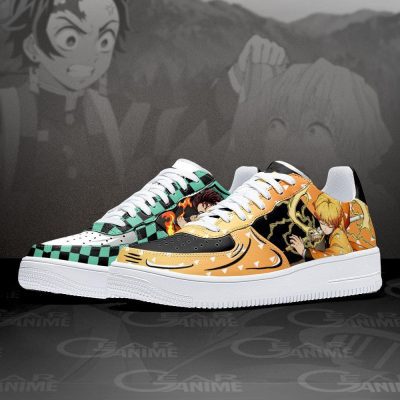 DEMON SLAYER Zenitsu Agatsuma And Tanjiro Air Force 1 Shoes V2