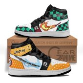 DEMON SLAYER Zenitsu Agatsuma And Tanjiro Air Jordan 1 High Sneakers V2