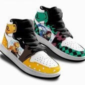 Demon Slayer Zenitsu Agatsuma And Tanjiro Air Jordan 1 High Sneakers V3 Mockup 1.jpeg - demo10