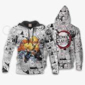DEMON SLAYER Zenitsu Agatsuma Anime Mix Manga Pullover Hoodie