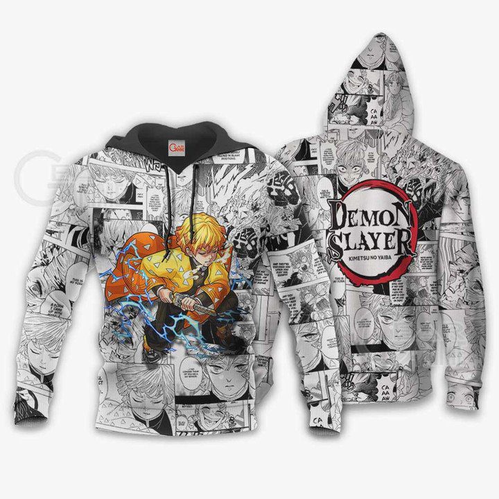 DEMON SLAYER Zenitsu Agatsuma Anime Mix Manga Pullover Hoodie DEMON SLAYER Zenitsu Agatsuma Anime Mix Manga Pullover Hoodie