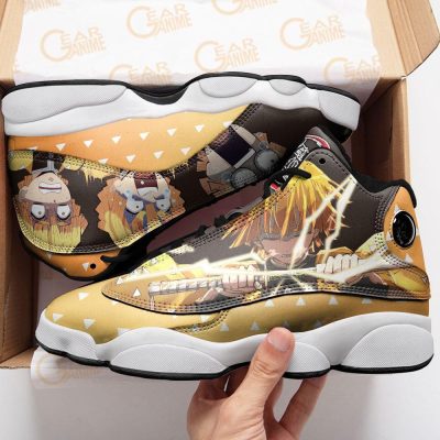 DEMON SLAYER Zenitsu Agatsuma Cool Funny Face Air Jordan 13 Shoes