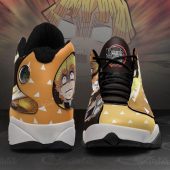 Demon Slayer Zenitsu Agatsuma Cool Funny Face Air Jordan 13 Shoes Mockup 4.jpeg - demo10