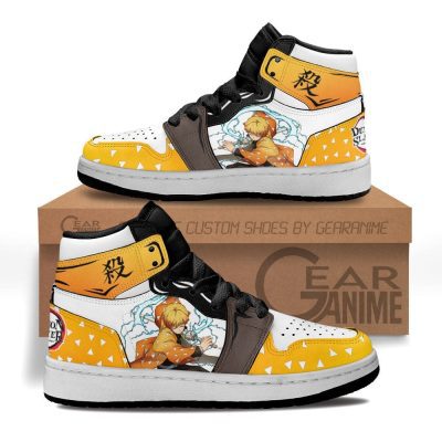 DEMON SLAYER Zenitsu Agatsuma Orange Air Jordan 1 High Sneakers