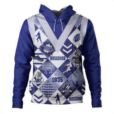 Canterbury-Bankstown Bulldogs Hoodie - Argyle Patterns Style Tough Fan Rugby For Life