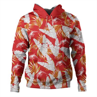 Redcliffe Dolphins Custom Hoodie - Tropical Patterns Redcliffe Dolphins Hoodie