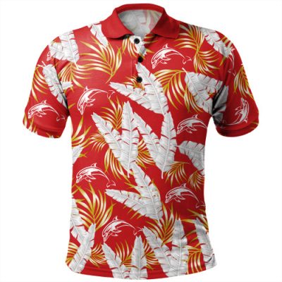 Redcliffe Dolphins Custom Polo Shirt - Redcliffe Dolphins With Maori Patterns Polo Shirt