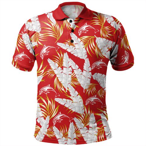 Redcliffe Dolphins Custom Polo Shirt - Redcliffe Dolphins With Maori Patterns Polo Shirt Redcliffe Dolphins Custom Polo Shirt - Redcliffe Dolphins With Maori Patterns Polo Shirt