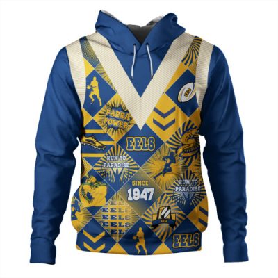 Parramatta Eels Sport Hoodie - Argyle Patterns Style Tough Fan Rugby For Life