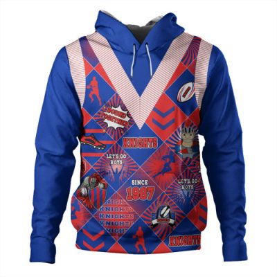 Newcastle Knights Sport Hoodie - Argyle Patterns Style Tough Fan Rugby For Life