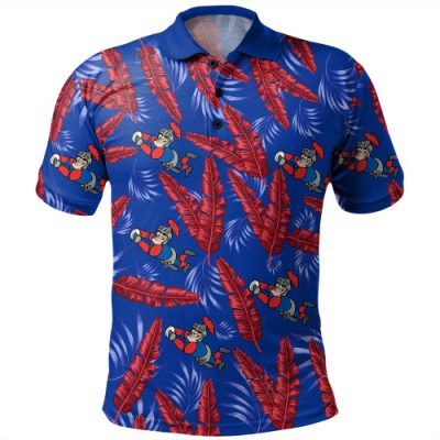 Newcastle Knights Custom Polo Shirt - Tropical Patterns Knights Polo Shirt