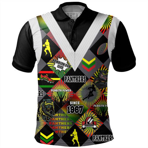 Penrith Panthers Polo Shirt - Argyle Patterns Style Tough Fan Rugby For Life Penrith Panthers Polo Shirt - Argyle Patterns Style Tough Fan Rugby For Life