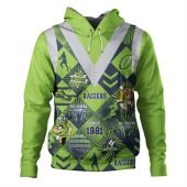 Canberra Raiders Hoodie - Argyle Patterns Style Tough Fan Rugby For Life