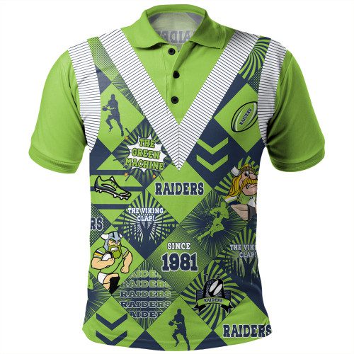 Canberra Raiders Polo Shirt - Argyle Patterns Style Tough Fan Rugby For Life Canberra Raiders Polo Shirt - Argyle Patterns Style Tough Fan Rugby For Life
