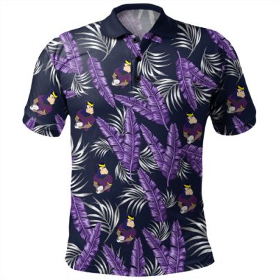 Melbourne Storm Custom Polo Shirt - Tropical Patterns Melbourne Storm Polo Shirt