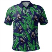 New Zealand Warriors Custom Polo Shirt - Tropical Patterns Warriors Polo Shirt