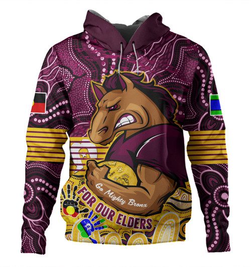 Brisbane Broncos Naidoc Week Custom Hoodie - Brisbane Broncos For Our Elders Aboriginal Inspired Hoodie Brisbane Broncos Naidoc Week Custom Hoodie - Brisbane Broncos For Our Elders Aboriginal Inspired Hoodie