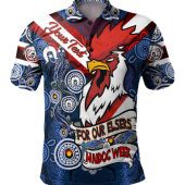 Sydney Roosters Naidoc Polo Shirt - Custom Sydney Roosters Naidoc WeekFor Our Elders Aboriginal Inspired Polo Shirt