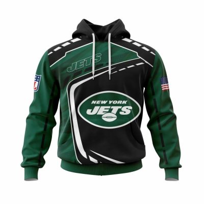NFL New York Jets Green Black Pullover Hoodie V4