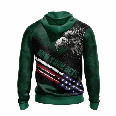 NFL New York Jets Green Black Pullover Hoodie V5