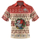 Redcliffe Dolphins Christmas Custom Polo Shirt - Chrissie Spirit Polo Shirt