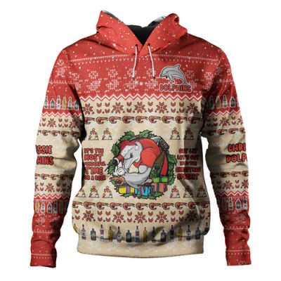 Redcliffe Dolphins Christmas Custom Hoodie - Chrissie Spirit Hoodie