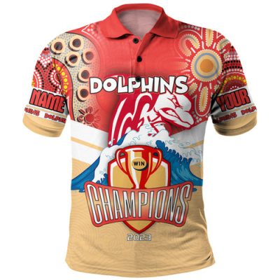 Redcliffe Dolphins Polo Shirt - Custom Talent Win Games But Teamwork And Intelligence Win Championships With Aboriginal Style