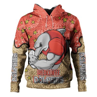 Redcliffe Dolphins Custom Hoodie - Team With Dot And Star Patterns For Tough Fan Hoodie